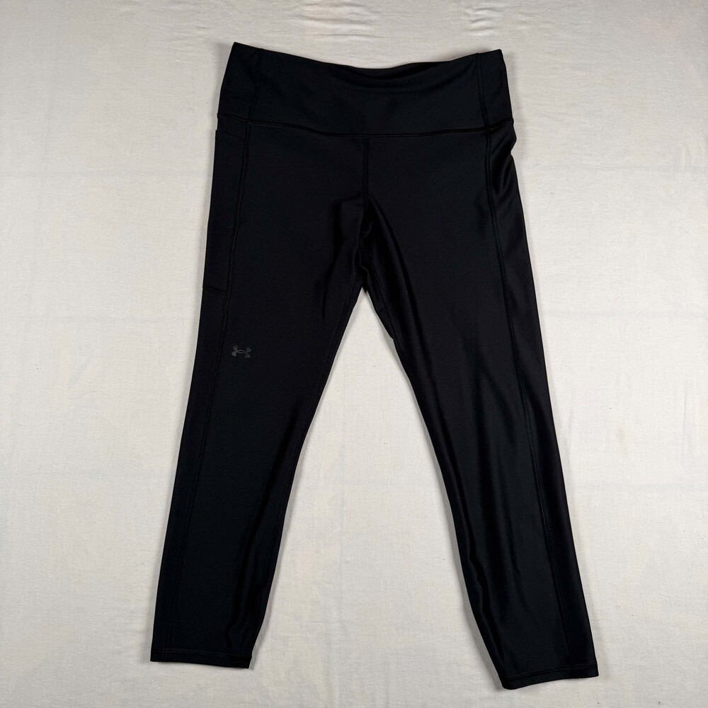 Under Armour Women's Black High Rise Side Pocket 7/8 Leggings Size Large